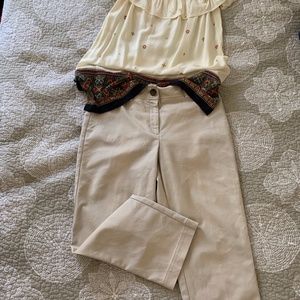 Tan Cropped Pants, women size 6